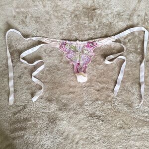 Elegant Pink Lace tie up Women's Intimate